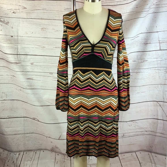 Missoni knit bell sleeve dress EUC